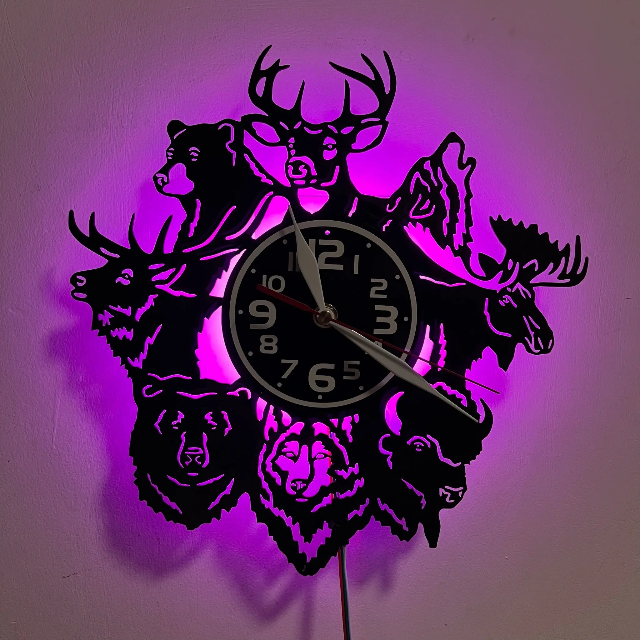 LED Night Light Seven Colors, Christmas Deer Theme, Home Decor, Decorative Night Light, Holiday Gift, Mother's Day, Father's Day, Birthday, Store Decoration, Led Atmosphere Lamp