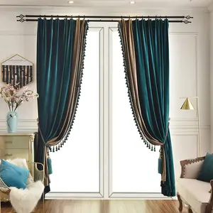 Elegant European Style Curtains, Window Curtain, Light Blocking Drapes for Living Room & Bedroom, Stylish Home Decor Accessories