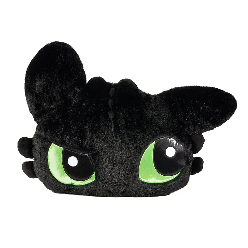 MINISO DreamWorks How to Train Your Dragon Toothless U-Shaped Stuffed Plush Pillow, Soft 3D Night Fury Supportive Head Cushion, Travel-Friendly Neck Support Gift for Fans