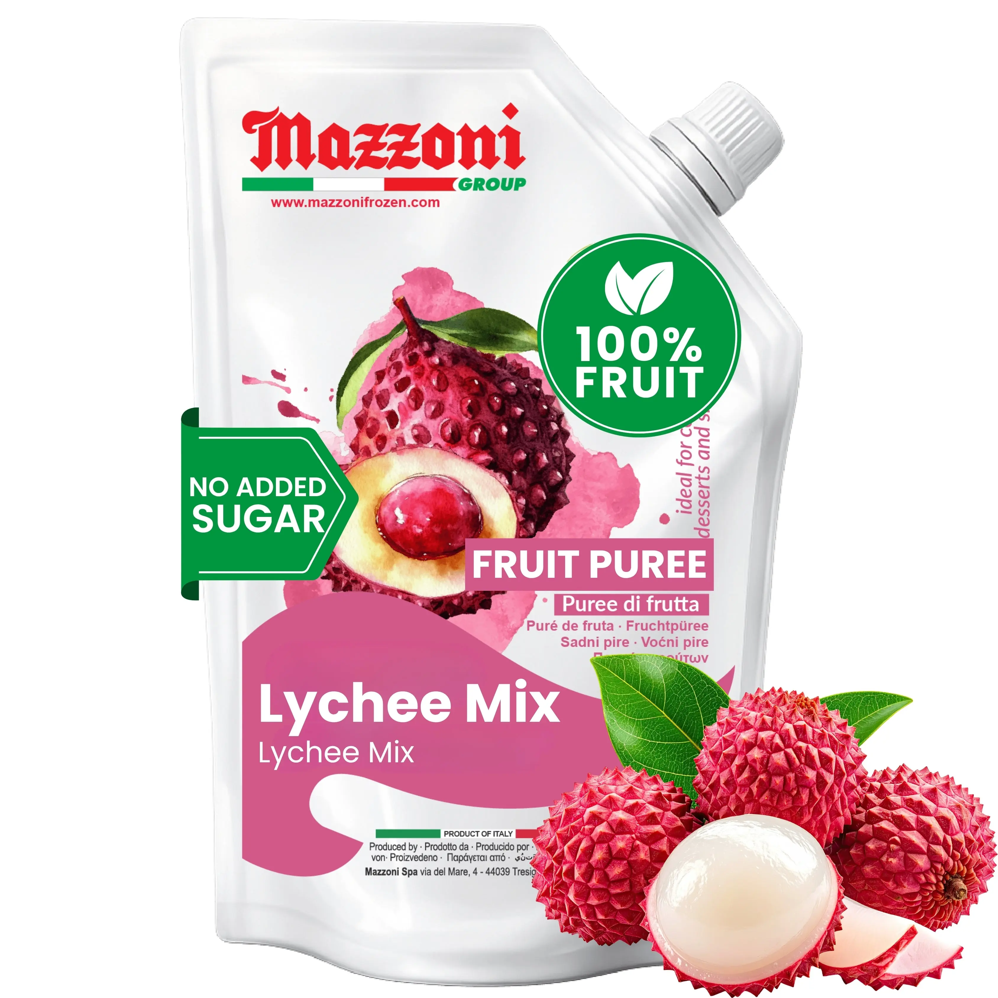 Lychee Fruit Puree, 100% Fruit, No Sugar Added  1 kg (2.2 lb)