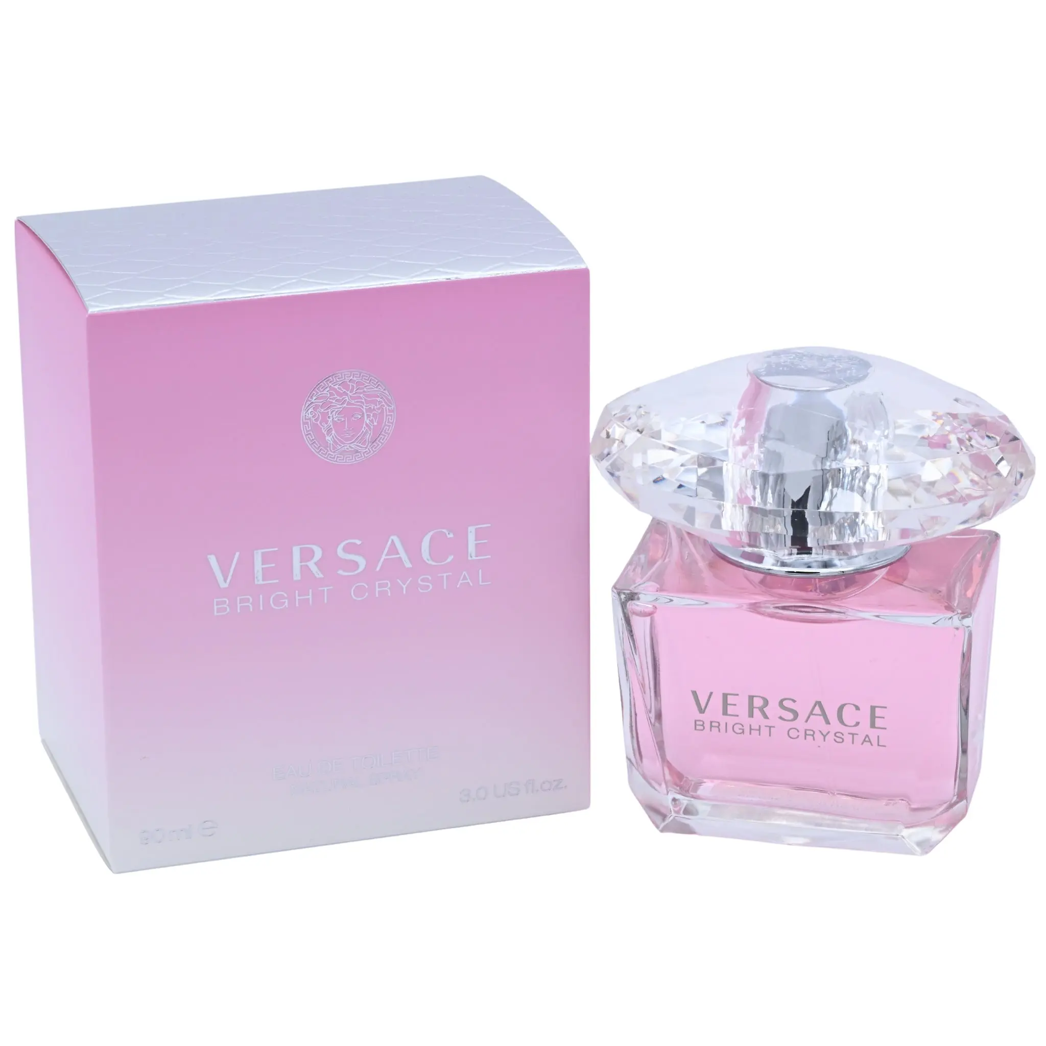 VERSACE Bright Crystal Women's Eau de Toilette Spray Bottle (3.0 fl oz) - Aromatic Sweet Fruity & Fresh Floral Layering Perfume with Yuzu, Peony, Musk, Citrus, Signature Scent, Feminine Energy, Apply Daily Wear, 3-3.9 Fl Oz, Floral Edp