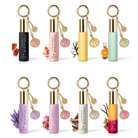 PureAmor Keychain Pheromone Perfume (6ml) - 8+ Hour Long Lasting, Designer Inspired Fragrance, Choose From 13 Scents: Floral, Woody & Sweet, Pocket Fragrance - California Clean Fragrance