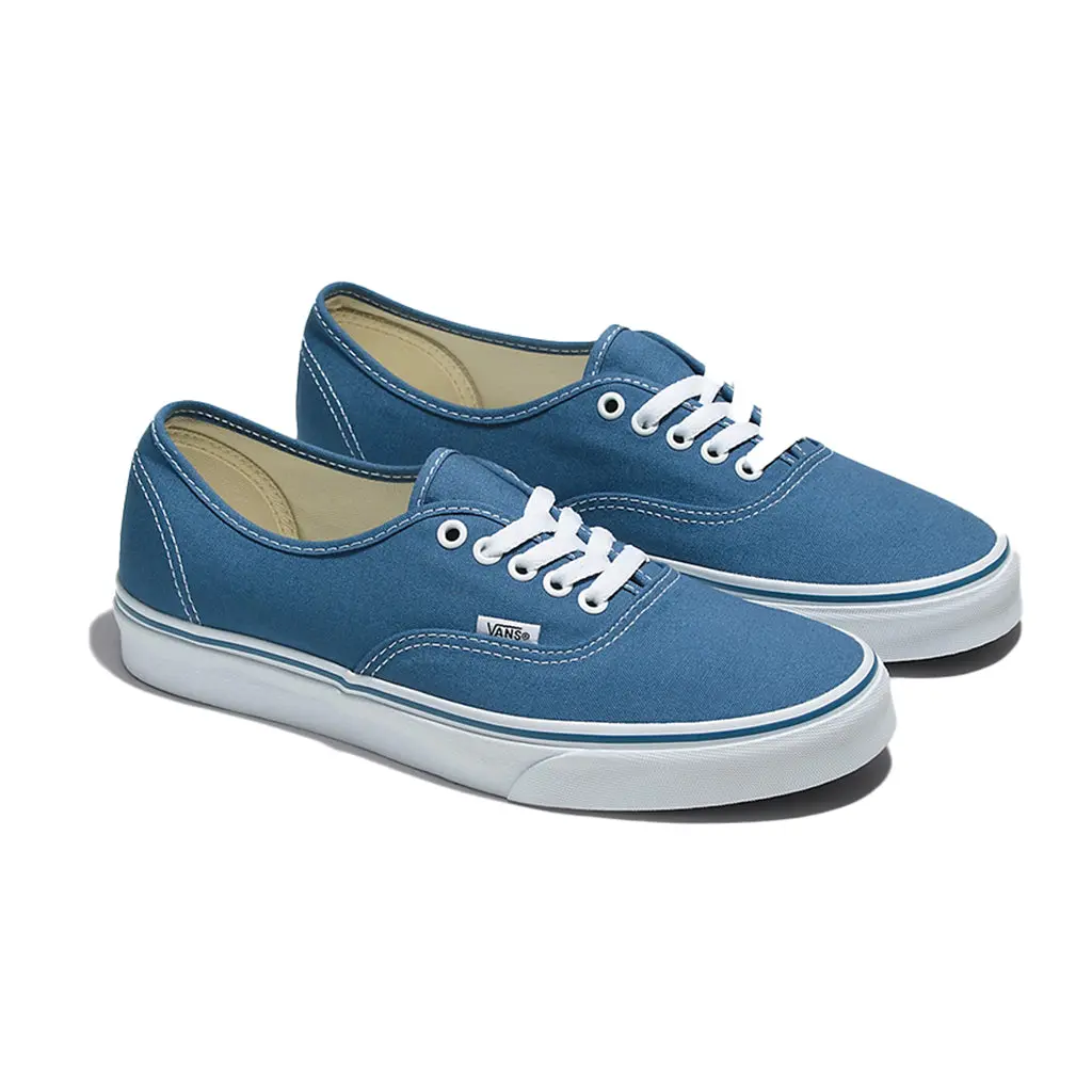 VANS Authentic Men's Navy Canvas Sneakers - Classic Retro Low-Top Shoe with Lace-Up Closure for Easy Fitting Men's Shoes, Casual Trainer, Footwear