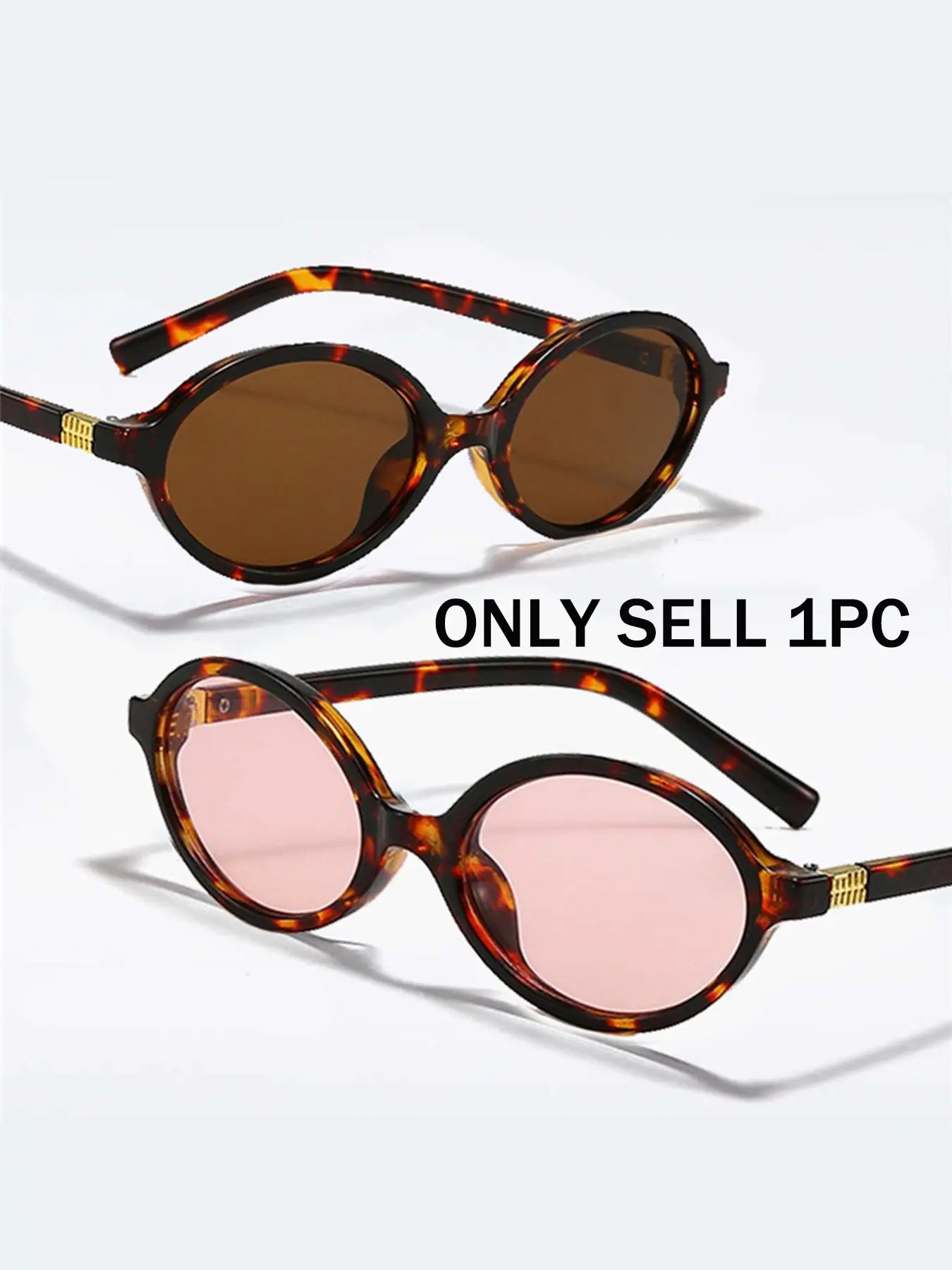 Vintage Oval Women's Sunglasses, Classic Oval Sunglasses, Small Frame Design for Petite Faces, Unisex Fashion Accessory for Indoor Use, Stylish Eye Protection, Casual Stylish Glasses