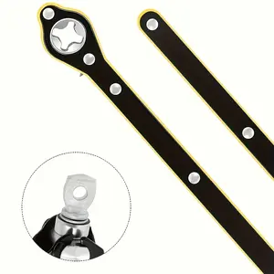 Labor Saving Auto Scissor Jack with Long Handle Ratchet Lug Wrench, 360° Forward-Reverse Knob, Durable Portable Car Tools for Tire Changes on Cars, SUVs