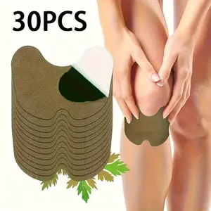 (30 Pads) Original Herbal Knee Patch - Heat Plaster for Knee Support & Muscle Pain - Maximum Strength for a Temporary Relief - Adhesive Heat Patches Made with Natural Herbs for Wellness