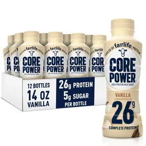 Core Power Fairlife 26g Protein Milk Shakes, Ready To Drink for Workout Recovery Liquid, Vanilla, 14 Fl Oz Bottle, kosher (Pack of 12) Energy Beverage