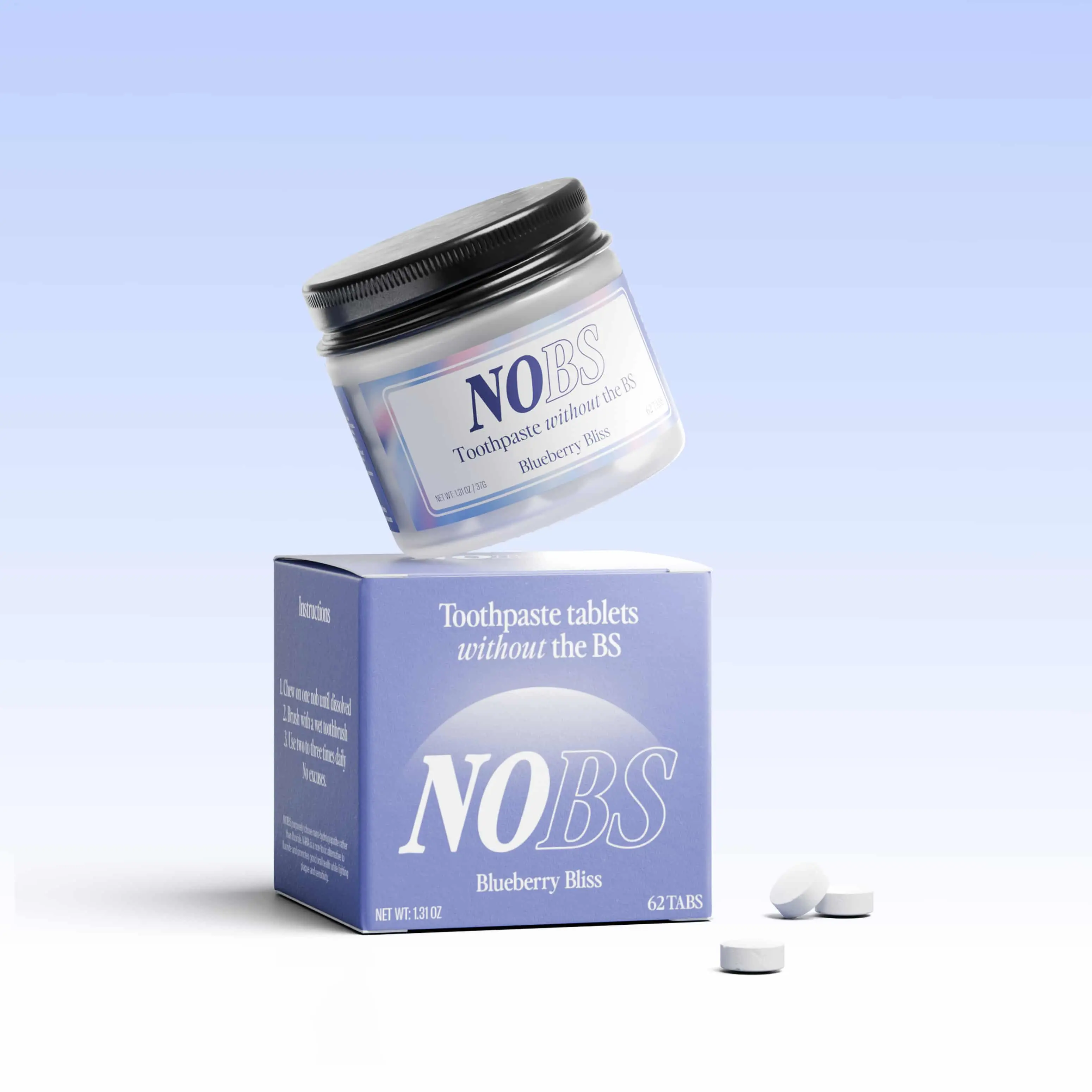 NOBS Toothpaste Tablets (Blueberry Bliss) NOBS Toothpaste Tablets (Blueberry Bliss)