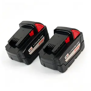 2-Pack Milwaukee battery alternative 18V/8Ah M18 Lithium Replacement Battery Pack,  milwaukee compatible battery  overcharge protection battery，offering reliable runtime for use with gardening tools, construction tools, and DIY hand tools.