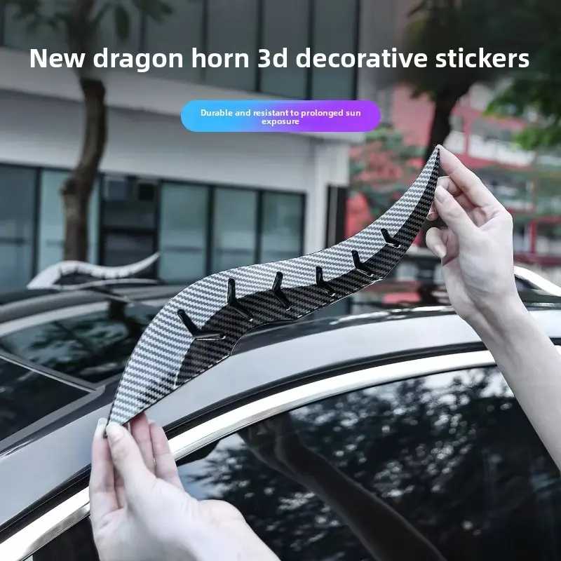 Car Dragon Horns Roof-mounted Dragon Horns Curved Spoiler Fins Custom Universal Car Dragon Horns Car Decoration Automotive Decorative Accessories