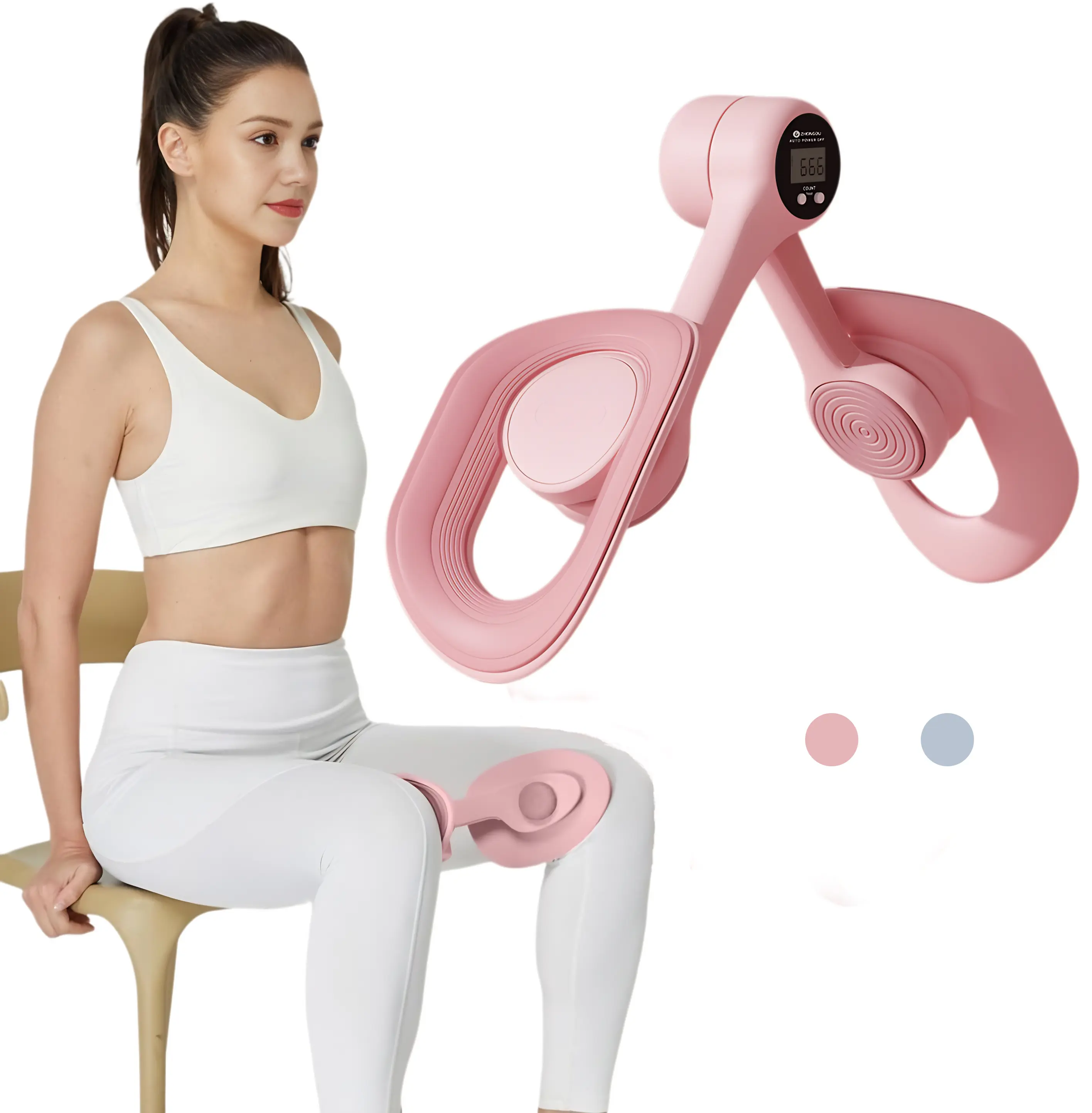 Thigh Exerciser,Home Gym Strength Training Equipment for Leg & Hip & Arm Muscles,Portable Home Fitness Equipment for Daily Workouts,Resistance Trainer for Leg, Hip & Arm Workouts