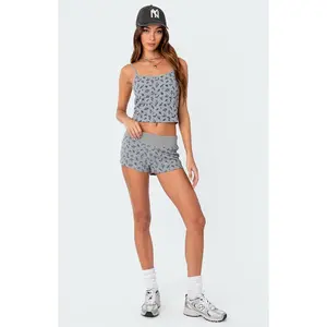 Edikted Women's Wildflower Waffle Low Rise Micro Shorts