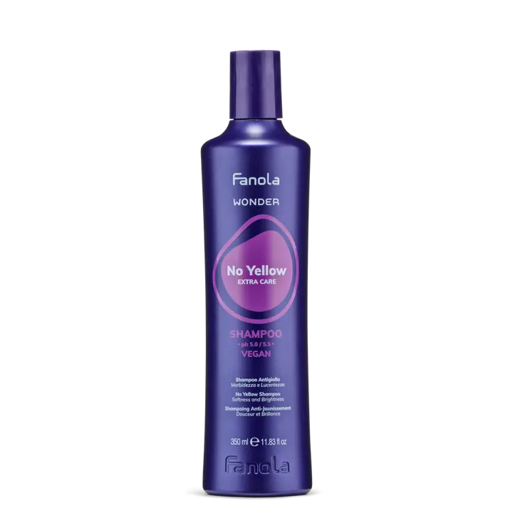 Wonder No Yellow Shampoo, Toning Cleanser for Blonde, Bleached, Grey & Highlighted Hair, Neutralizes Yellow Tones for Softness & Shine, 350 ml / 11.83 fl.oz, Liquid, Conditioner, Hair Color Shampoo, Blonde Hair Care