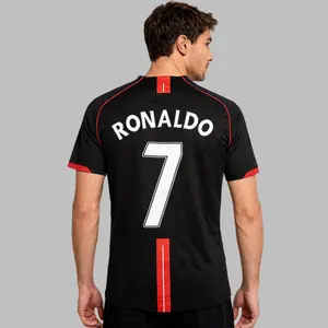 0708 Away Retro Soccer Jersey #7 Ronaldo Champions League Edition