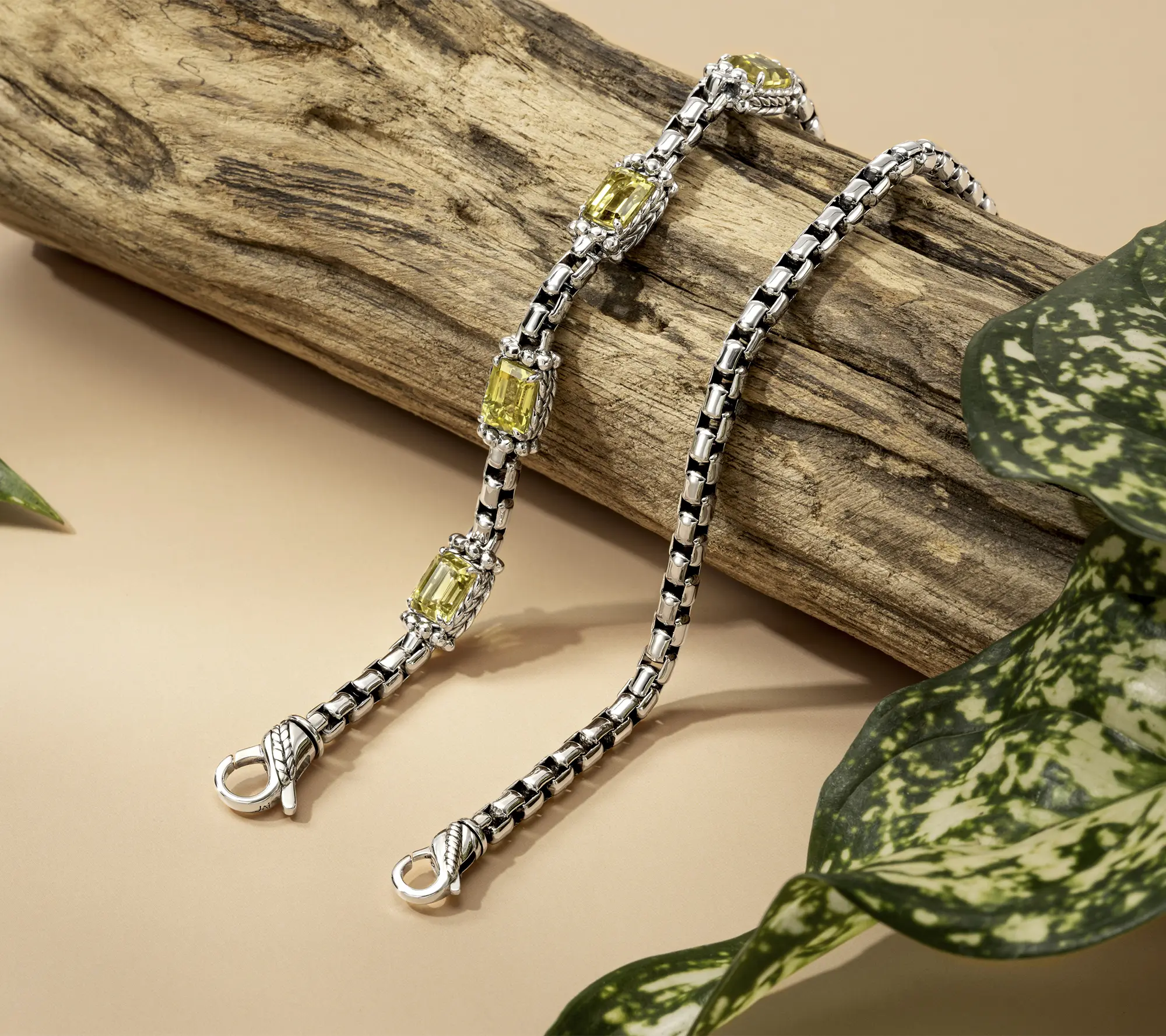 JAI Sterling Silver 5.3mm Round Box Chain Bracelet, 18.2g