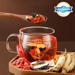 Natural Herbal Tea - Ambient Ginseng Blend with Goji, Maca, Red Dates, Mulberry for Adults' Kidney & Liver Support, Daily Vitality & Detox (60 Bags, No Artificial Additives Implied)