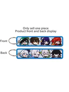 Game Character Embroidered Keychain, Fashionable Bag Accessory, Motorcycle Keychain Decoration, Perfect Gift for Friends