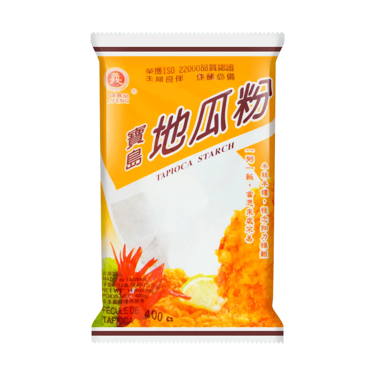 YI FENG Sweet Potato Starch 400g - Gluten-Free Red Yam Flour for Cooking and Baking