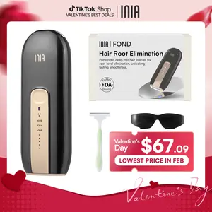 INIA FOND IPL At-Home Laser Hair Removal Device, Hair Root Elimination, 16.5J Energy, Unlimited Flashes, FDA Cleared, 2-Year Warranty, for Women and Men,Best Valentine's Day Gift for Her