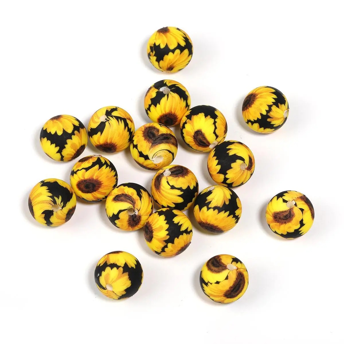YM518009 Printed beads 30pcs 15mm