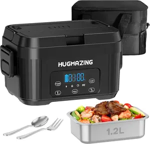 Cordless Electric Lunch Box for Adults, Men & Women – Rechargeable Self-Heating Food Warmer with 1.2L SS Container, Battery-Powered Heated Lunch Box, Perfect for Work and Travel Use