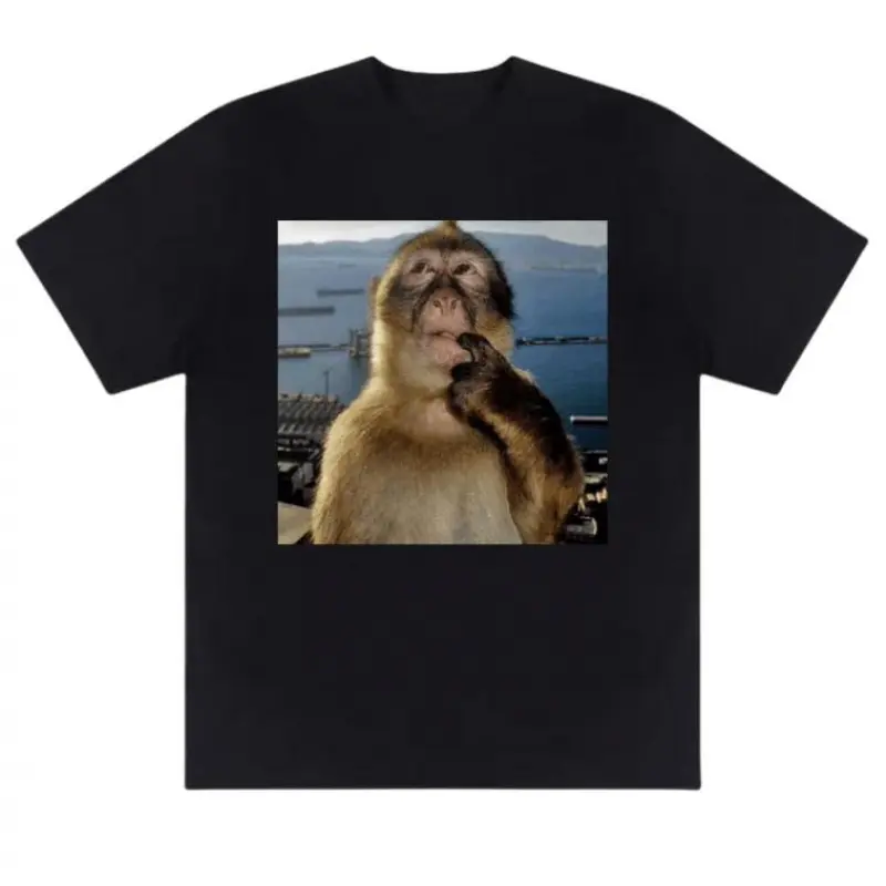 Monkey Thinking Meme Tshirt,Funny Meme Tshirt,Trending Tshirt,Full Size,Full Color - One Style Fits All - Modern Fit - Choose Your Fit