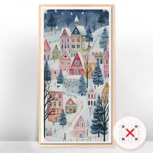 Landscape Pattern Cross Stitch Kit, 11CT Cross Stitch Printed Canvas, House Decor for Home, DIY Cross Stitch Kit for Beginners, Embroidery Design, Embroidery Kit