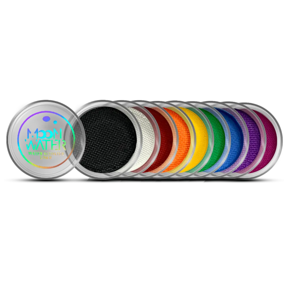 Moon Water Liner | Water Activated Eyeliner | High Pigment | Easy Water Removal | Rehydratable | Matte, Metallics, Duochromes, and UV Shades | Vegan, Cruelty-Free, Talc-Free | 90+ Shades | Indie Makeup