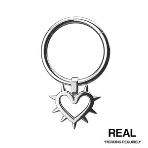REAL Spiked Heart Septum Piercing