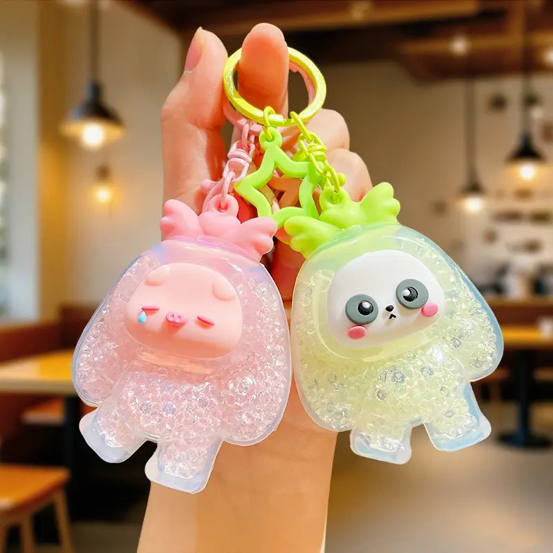Cartoon Soft Bunny Stress-Relief Squishy Keychain Bundle Set - Funny, Stylish, Housewarming No-Event Commemorative Bag Pendants, Kids Party Supplies Gifts for Birthdays/Graduations