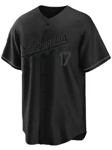 Men's 17 Baseball Jersey, Embroidered Jersey, Embroidery Sports Uniform, Casual Short Sleeves, Button Down T-Shirt, All Seasons, Fitted H-Type