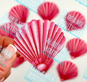 Seashell Patch Pink, shell patches, seashell patches, beach, ocean theme patches