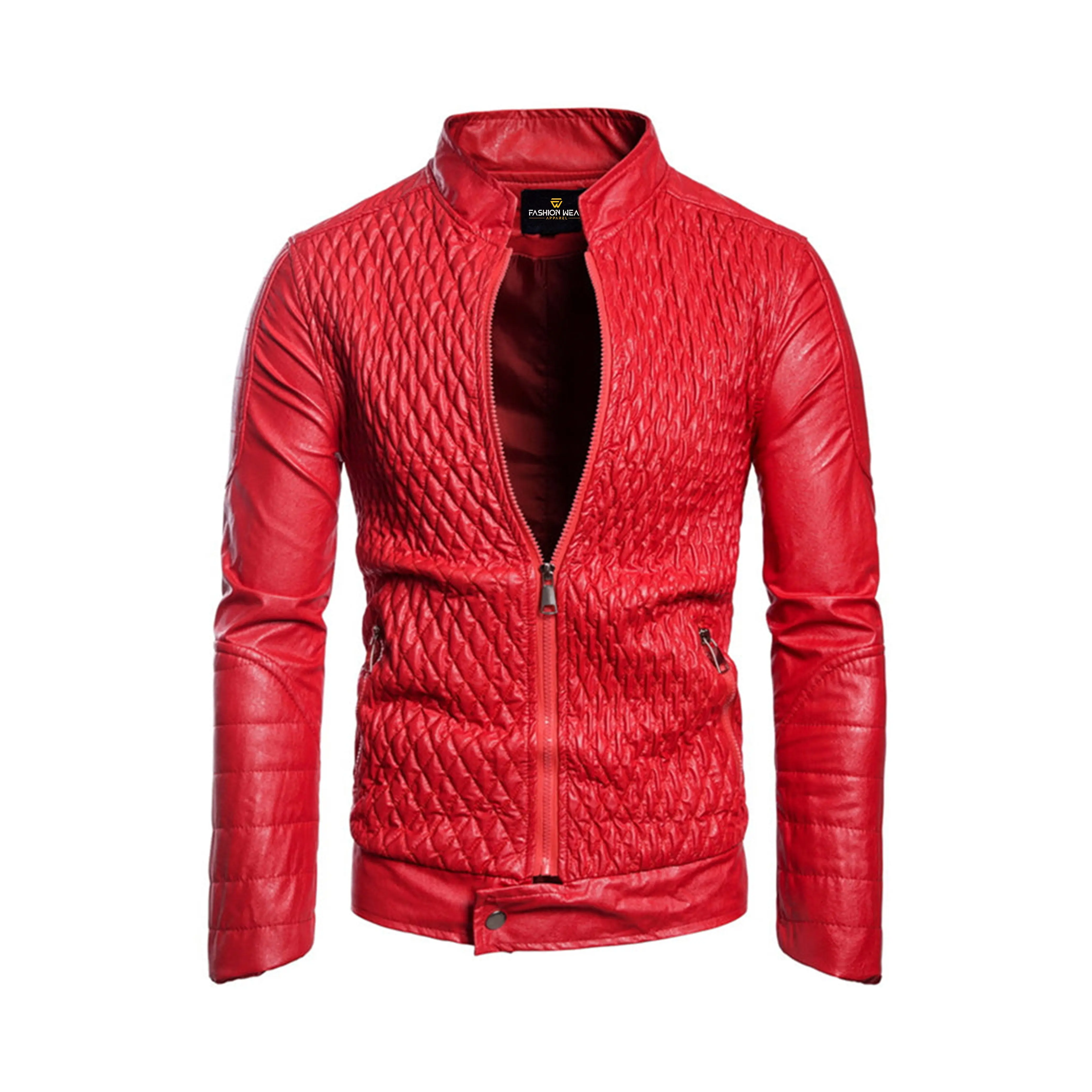 Men's Diamond Quilted Original Leather Jacket - Premium Genuine Leather with Sophisticated Design