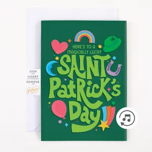 Endless St. Patricks Day Luck with Glitter - Greeting Card