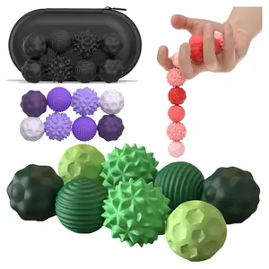 Silicone Magnetic Fidget Ball Set, 8pcs/set Fidget Relaxation Toys with Elastic Texture & Assorted Colors, Stress Relief Toys for Adults & Teens, Sensory Bundle