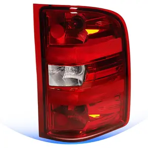 LED Tail Light Assembly, Right Passenger Side Anti-Fog Plastic Lens Rear Brake Lamp with Red Border, LED Backlights and Blinker, Compatible with 2007-2013 Chevy Silverado 1500/2500HD/3500HD & GMC Sierra 2500HD/3500HD,summervibes
