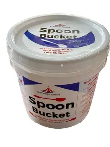 30 Spoon Bucket Stainless Steel Commercial Spoons Set (Restaurant Grade Flatware, Assorted Teaspoons Dessert Iced Tea Spoons with Bucket)