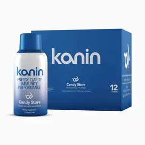 Kanin Candy Store Flavored Kanin Shot Healthcare Vitamin - 12 Bottles - Energy Clarity Immunity Performance - Natural Flavors