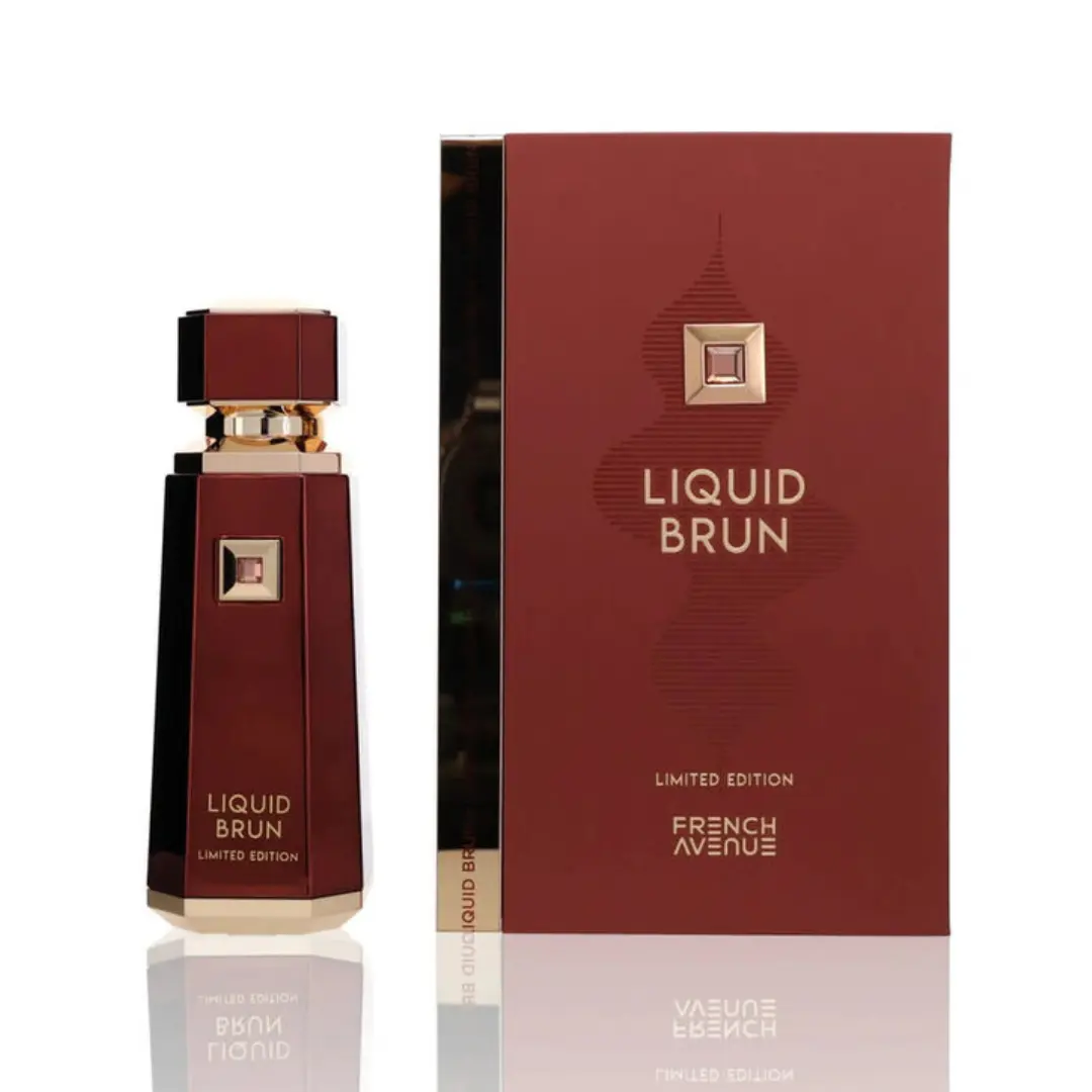 Fragrance World Liquid Brun Limited Edition Unisex Extrait de Parfum Spray (3.4 oz) - Amber Fougere Scent, Lavender, Rose, Vanilla, Amber, Natural Blend, Balances Aromatic Freshness, Adults, All Seasons, Single Bottle