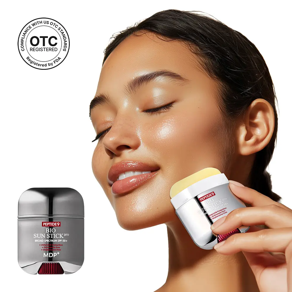 [MDP] Peptide Sun Stick PRO , Moisturizing Tone-Up Facial Balm with a Smooth Powder Finish, Broad Spectrum Sunscreen SPF50+ PA++++, Lightweight, Hyaluronic, Nourishing, Radiant Skin, Brightening