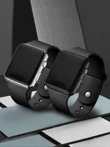 Stylish Minimalist LED Couple's Square Watch Set, Square Dial Watch, Perfect Back to School Gift for Friends and Loved Ones, Ideal for Casual and Party Wear