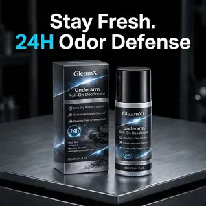 Underarm Roll On Deodorant 90ml with Activated Charcoal for 24H Ultra Dry Odor Control & Whitening Care for Sensitive Skin