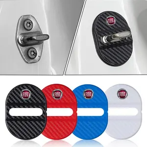 Car Door Lock Cover Protective Waterproof Rust-proof Protector Auto Emblem Styling Accessory For Fiat 500 Punto 124 500 Bravo Stilo Panda Abarth Tipo
