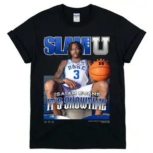 [FreeShip] Isaiah Evans It's Showtime Shirt - Premium Cotton SLAM Graphic Tee - Trendy Game Day Outfit for Duke Fans