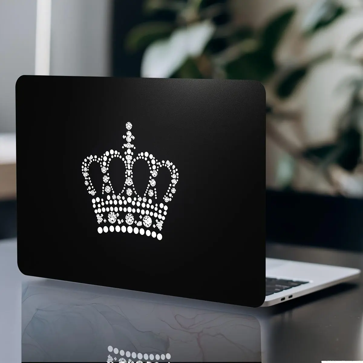 Crown Pattern Laptop Sticker, 2 Counts/set Self Adhesive Laptop Skin, DIY Decorative Sticker for Laptop, Notebook, Computer, Laptop Decorations