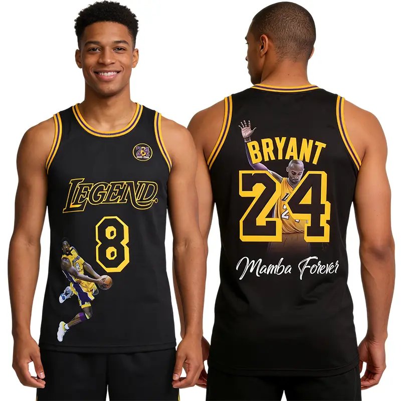 Men's Legend 8-24 Forever 1996-2016 digital printing Fashion Basketball Jersey sports top Gift for Christmas New Year S-XXL mesh ventilation daily training suit polyester fiber fan merchandise Workout Clothes