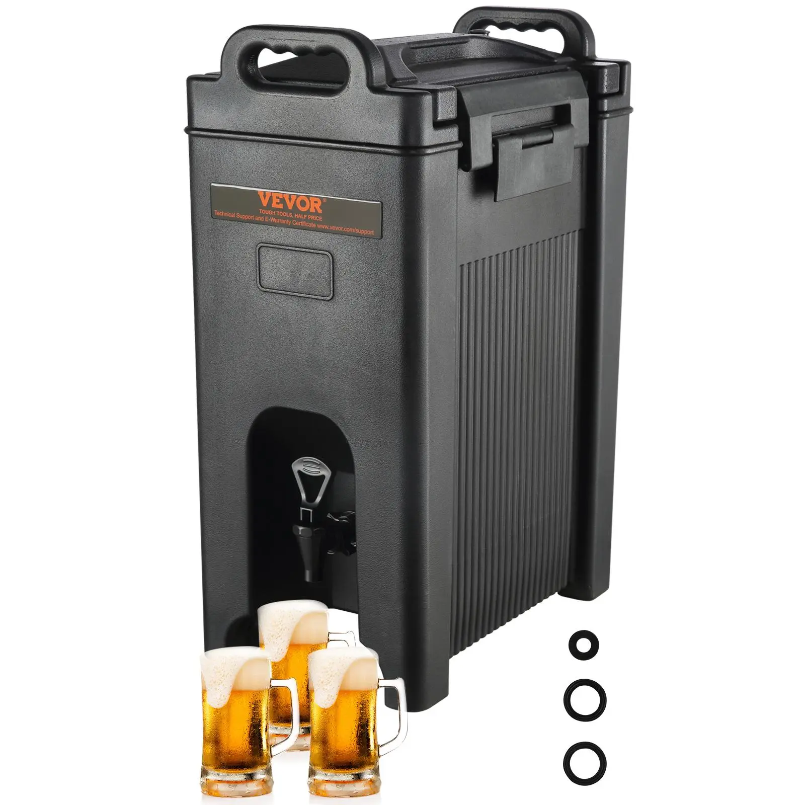 【Summerfinds】VEVOR Insulated Beverage Dispenser 5 GallonFood-grade LDPE Hot and Cold Beverage ServerThermal Drink Dispenser Cooler with 0.9 in PU Layer Two-Stage Faucet Handlefor Restaurant Drink Shop