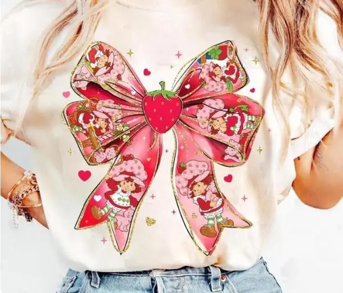 Adult & Youth Coquette Berry Sweet Girl Cartoon Shirt – Strawberry Shortcake Best Friends Forever Tee, Holiday Summer 2025 Vibes, Cute Full Color Gift