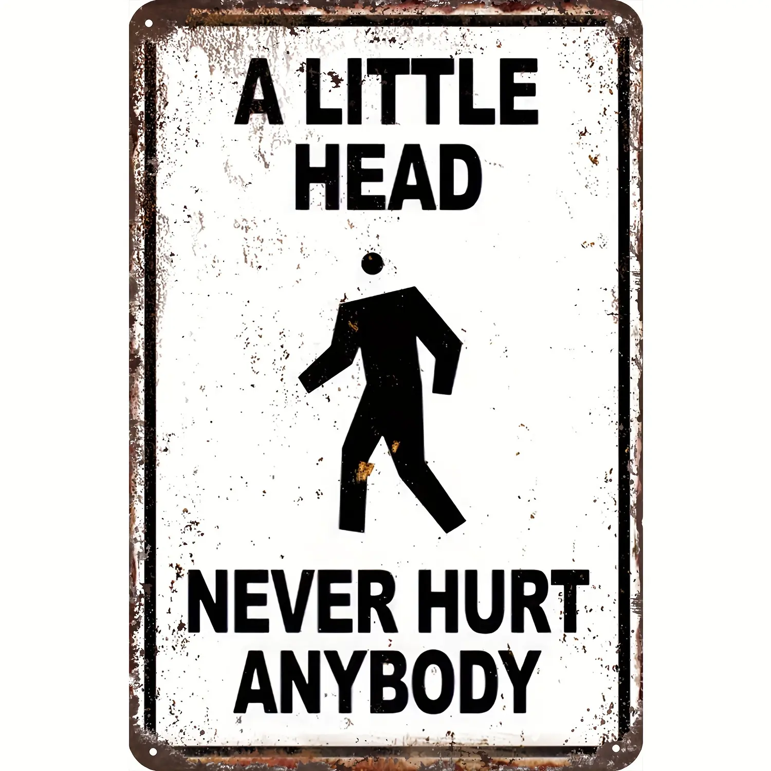 Funny Adult Novelty Wall Art Decor - A Little Head Never Hurt Anybody - Aluminum Sign, Vintage Plaque Decor, Metal Poster for Home Bar/Room/Farmhouse/Shed/Garage, Ridiculous Humor Jokes Funny Warning Notice Aluminum Metal Sign Plate 2026 fashion