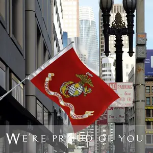 Wall Flag Tapestry US Marine Corps USMC Flag, 1 Count Outdoor & Indoor Double Sided Flag, Wear Resistant Flag With 2 Brass Grommets, Flag For Home Garden Decoration